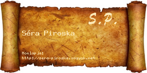 Séra Piroska névjegykártya