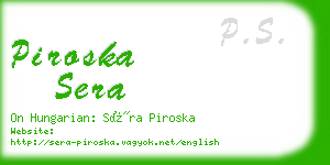 piroska sera business card